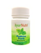AyurNutri Pudhina Pearls (Pudin Hara) For Effective and Cooling Relief, 1 bottle of 50 Pearls